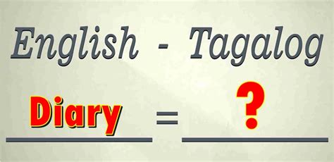 diary english tagalog